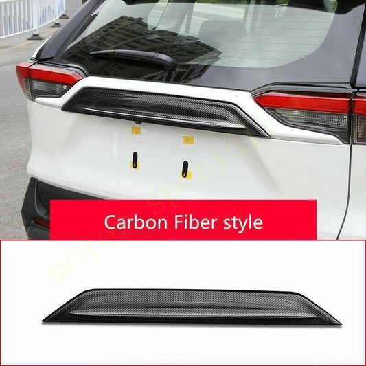 for Toyota RAV4 2019-23 Carbon Fiber Rear Tailgate Trunk Lid Strip Cover Trim 1X