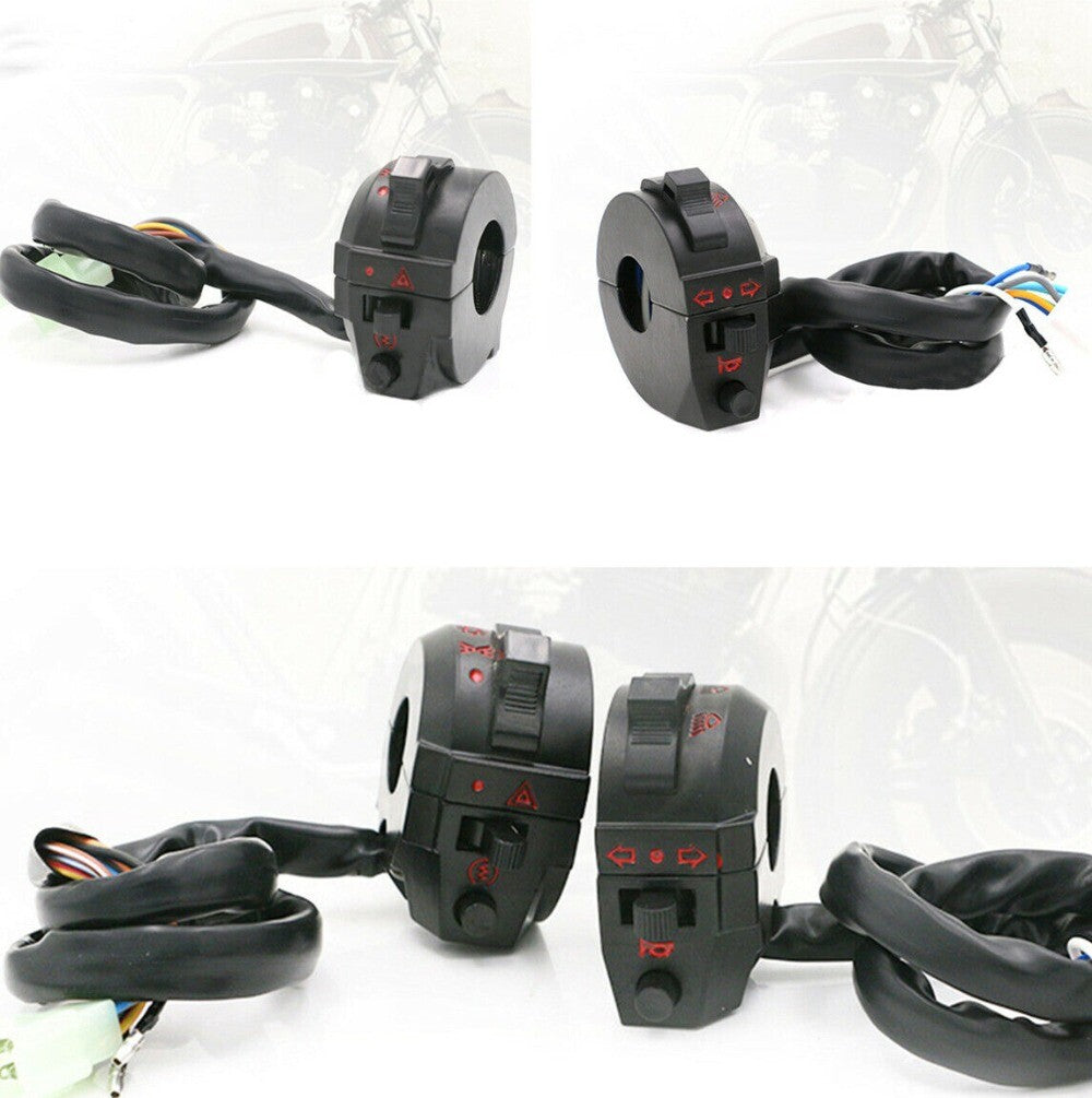 1 Pair 7/8 Motorcycle Handlebar Control Switch Turn Signal Horn ON/OFF Parts n