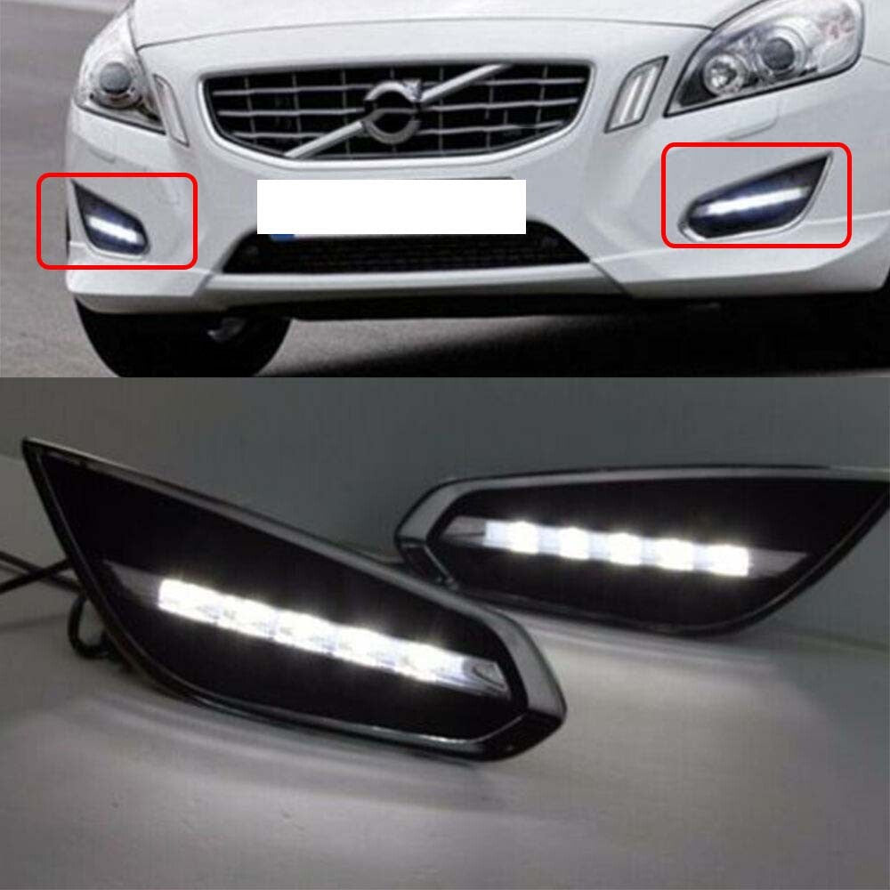 DRL Fog Lamp Front Bumper LED Daytime Running Light for Volvo S60 T5 09-13
