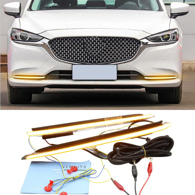 for Mazda 6 2019-2021 LED Fog Lamp Daytime Running Light turn signal DRL 2PCS n