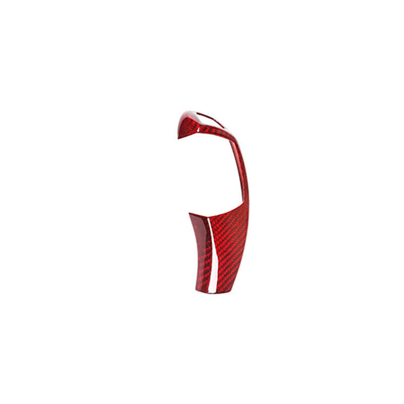 for BMW 5 Series 08-10 Red Dry Carbon Fiber Central Console Gear Shift Knob Trim
