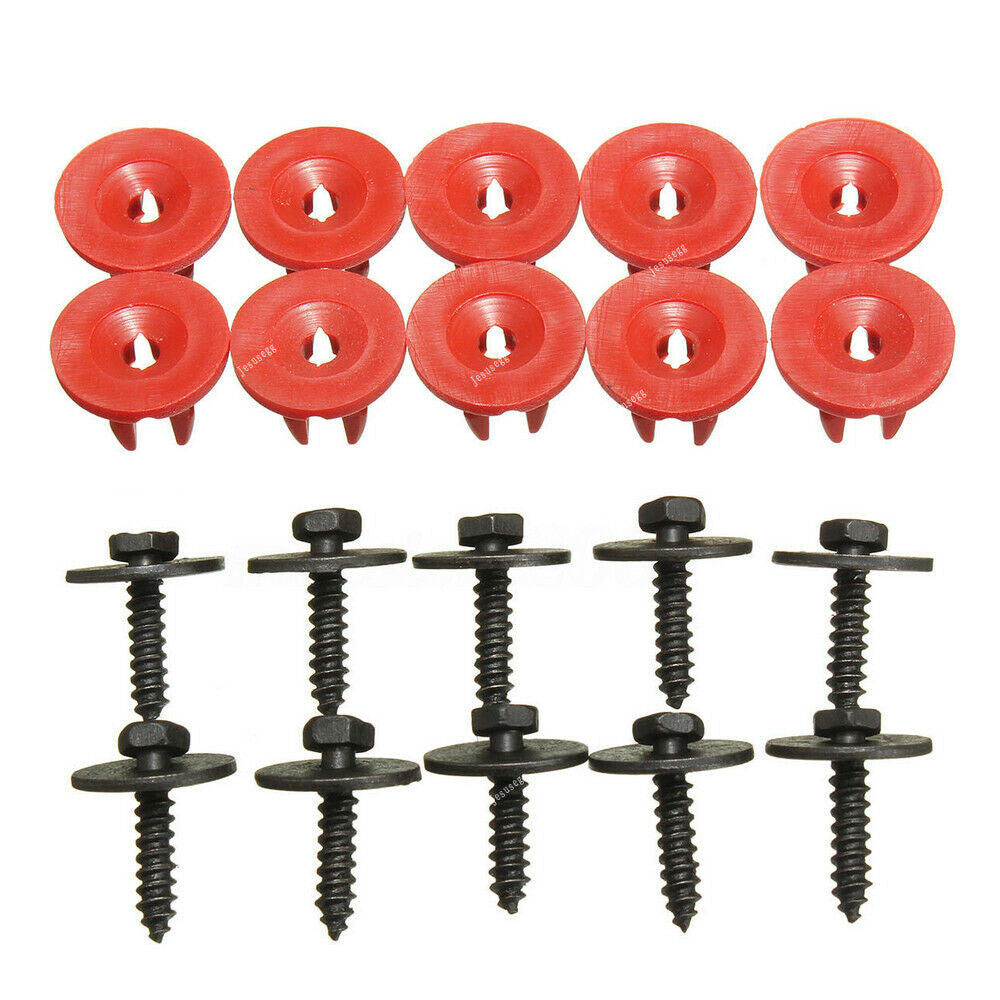 Set of 10 Motor Protection Under Floor Kit Fastener Clips for Ford C-Max S-Max Q