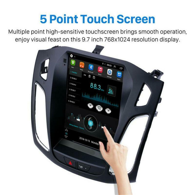 Compatible with 2012-15 Focus 9.7-inch Vertical Screen Android 9.1 Car Radio GPS Navigation n