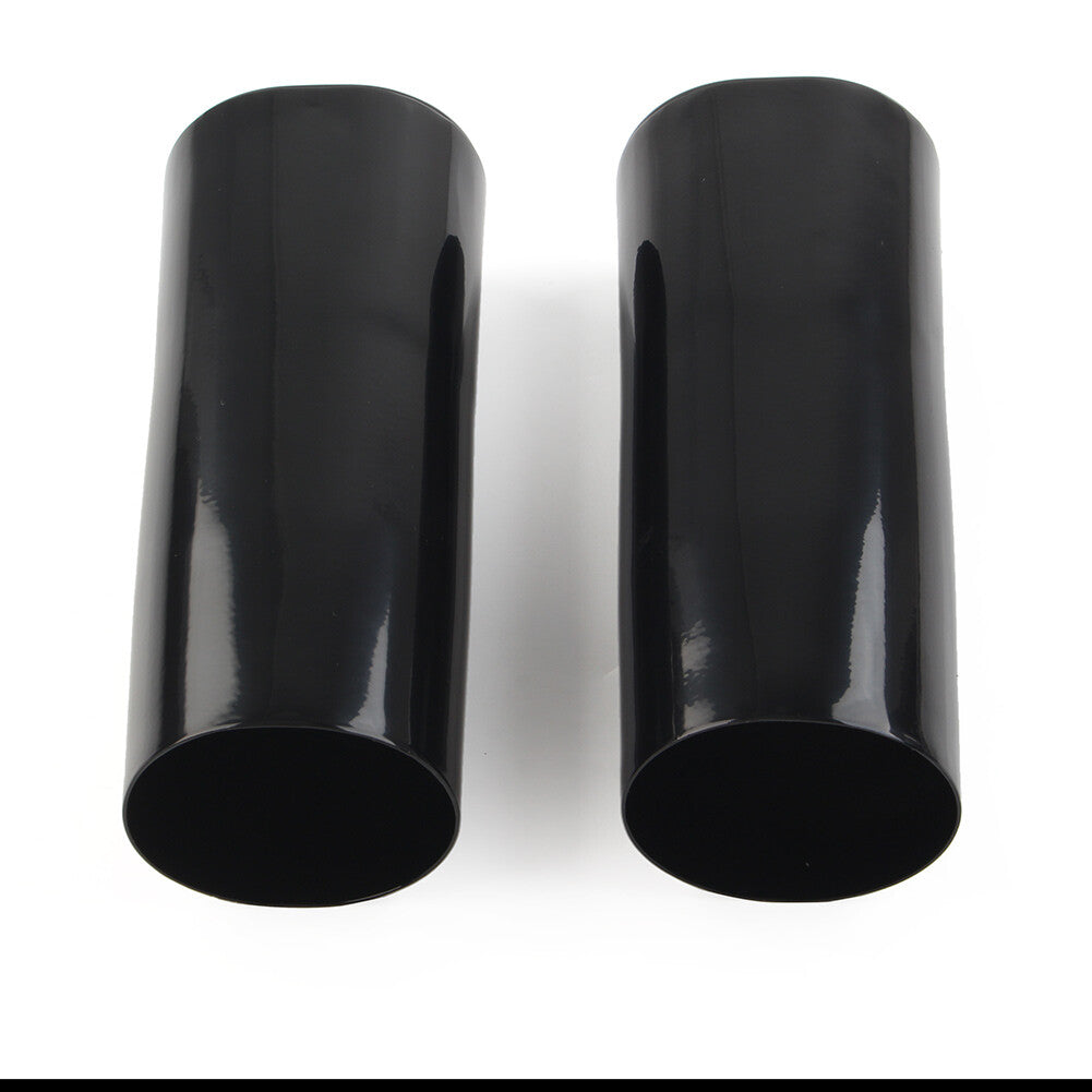 2 Extended Fork Slider Covers Fit for Harley Street Glide Road King Softail Black