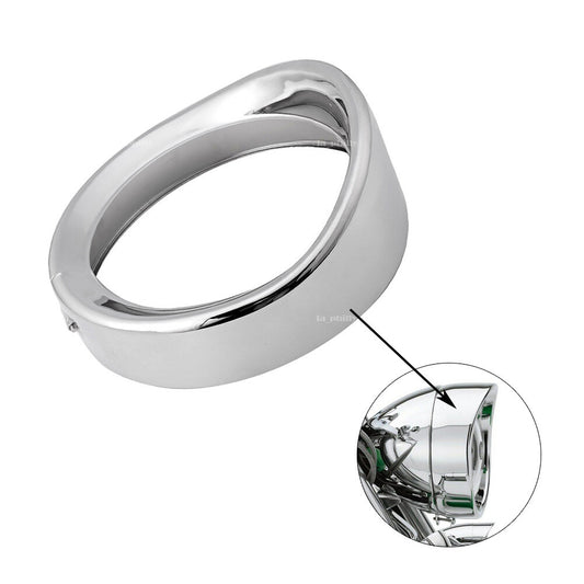 Silver 7Headlight Trim Ring For 1994+ Road King and 2008-2013 Trike models Q