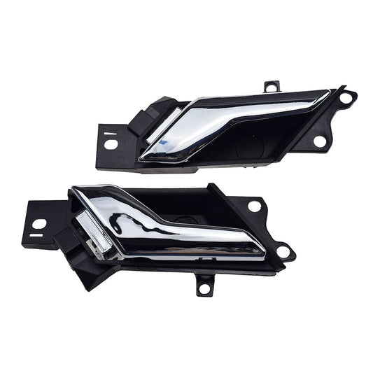 Pair of Front / Rear Inner Pull Door Handles Fits for Saturn Vue 2008-2010 Black New Q