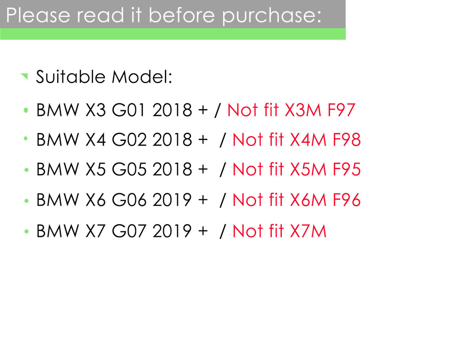 Real Carbon Fiber Mirror Cover Caps Replacement for X3 G01 X4 G02 X5 G05 v