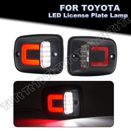 For 1995 - 2004 for Tacoma Red Tube Full LED License Plate Light Rear Light Tag Light - v