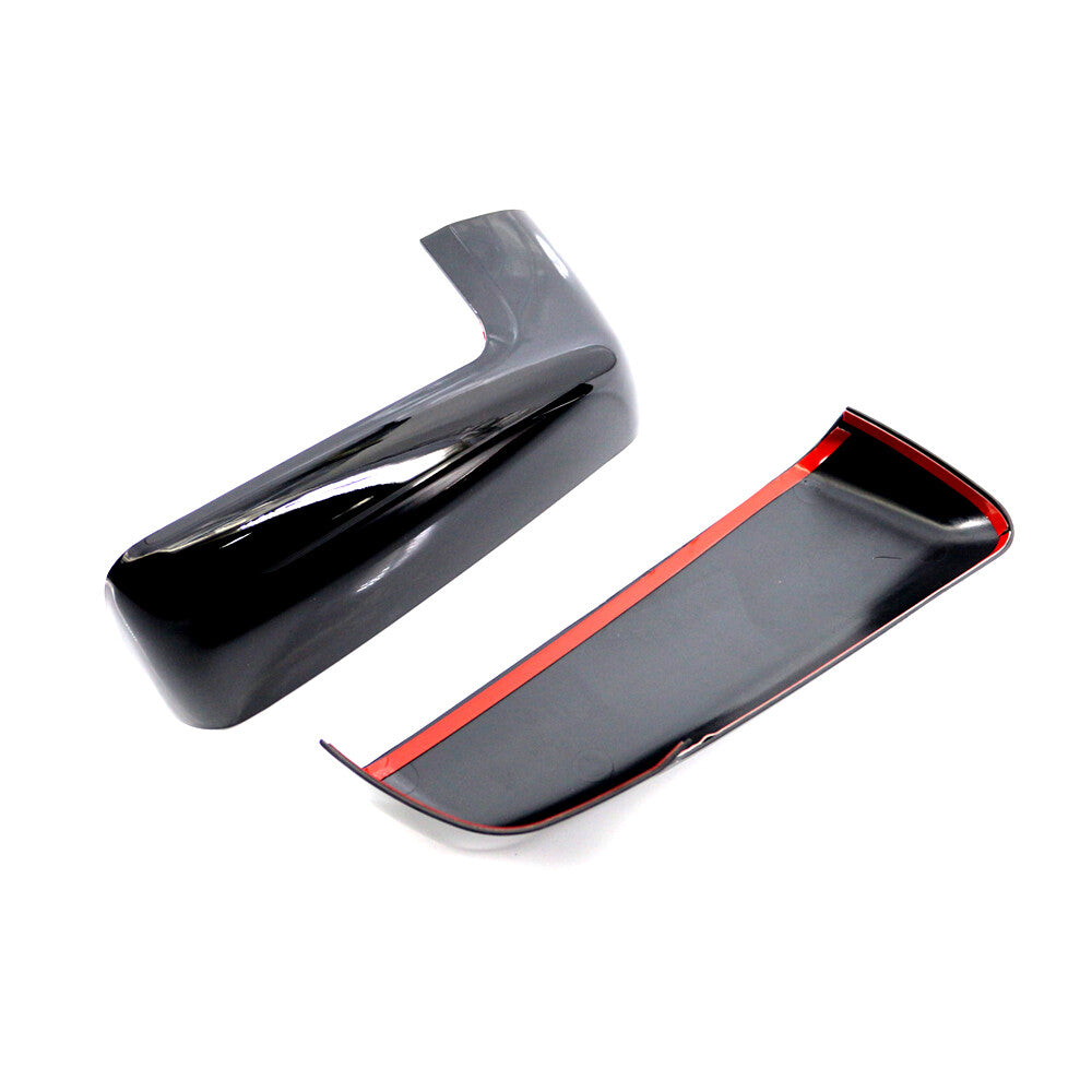 2x Top Half Mirror Cover Glossy Black For 19-23 for Chevy Silverado/ for GMC for Sierra JY