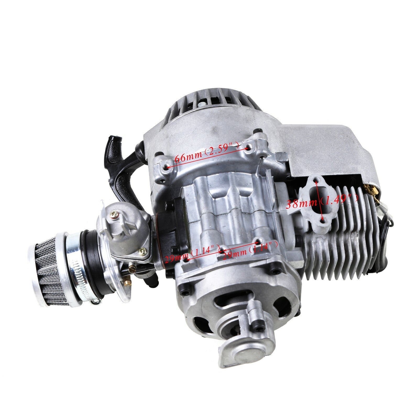 49cc/50cc 2-stroke engine motor kit pull-start for mini off-road bicycle shredder scooter