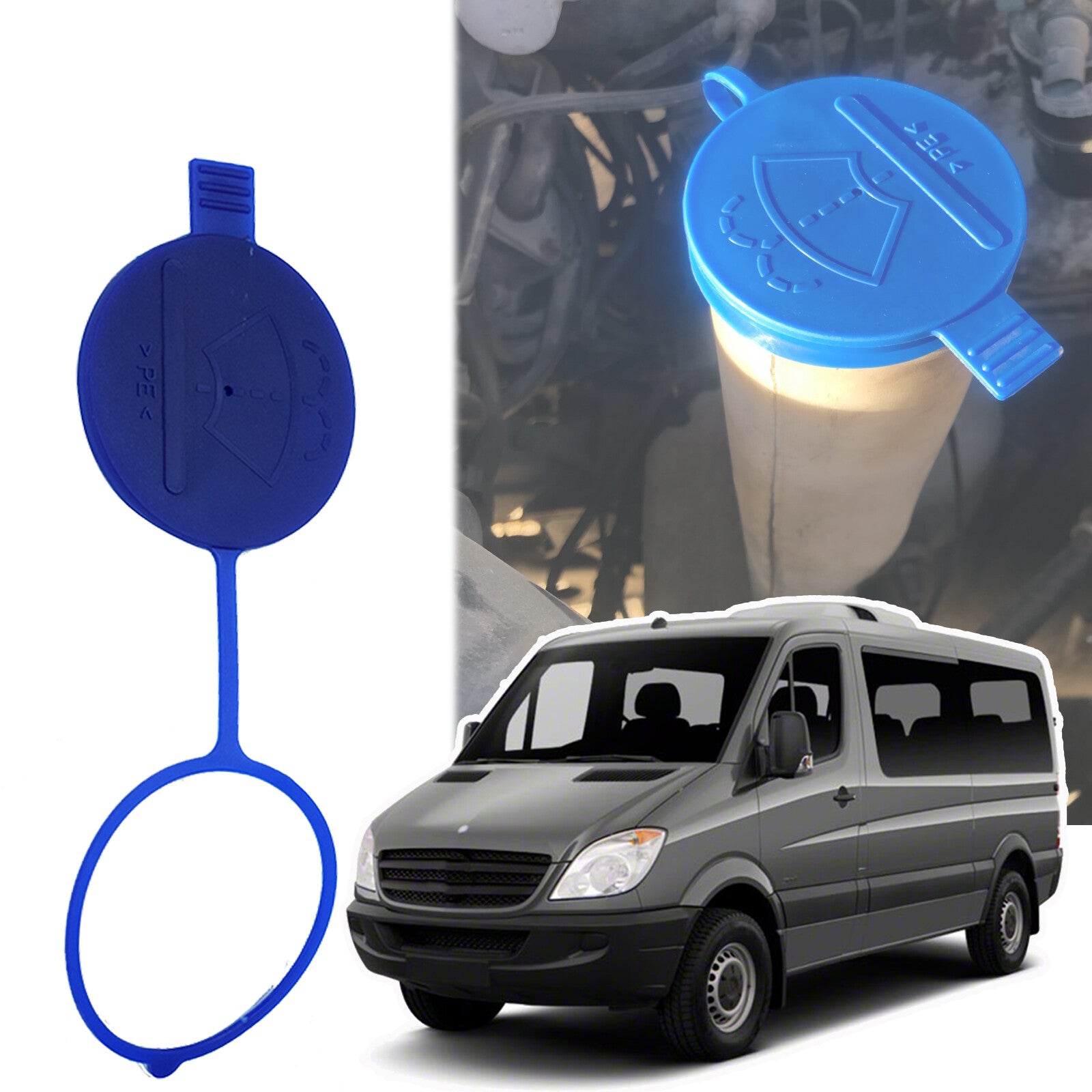 Car Windscreen Washer Bottle Tank Cap Cover for Mercedes Benz Sprinter Vito W638 Q