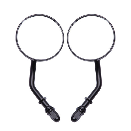 2PCS Motorcycle Black Round Side Rear View Mirrors Rearview For 8mm Threaded Q