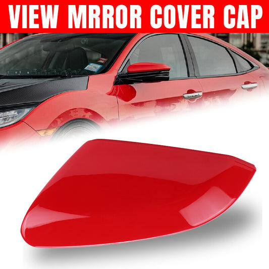 Side Mirror Cap Cover fit for HONDA for CIVIC 2016-2021 Red Driver Left Side LH