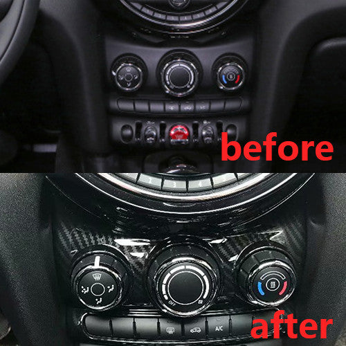 for Corolla 2009 - 2013 Carbon Fiber ABS Car Center Console AC Switch Panel- v