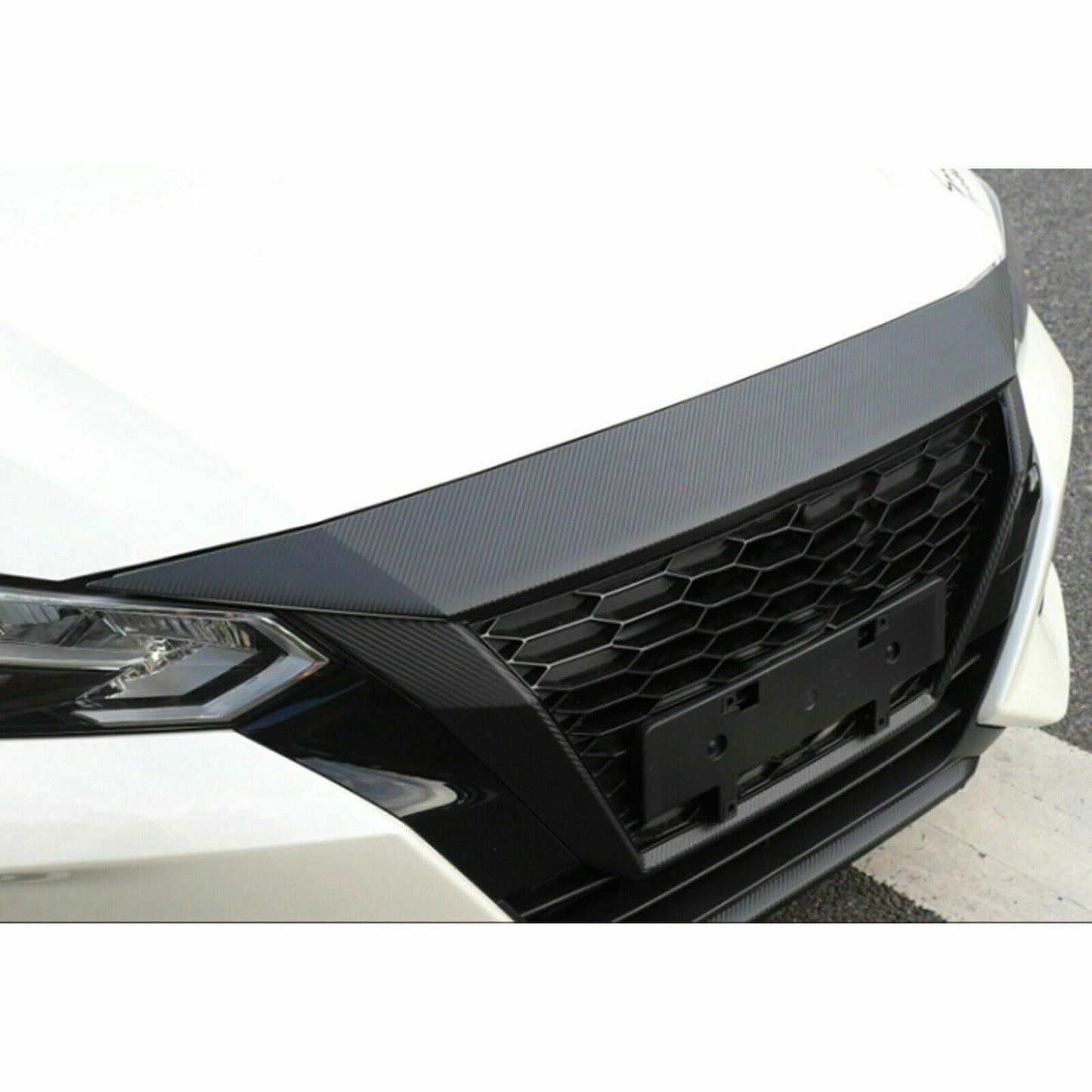 for Nissan Sentra 2020-2023 Carbon Color Front Hood Cover Molding Trim Sticker