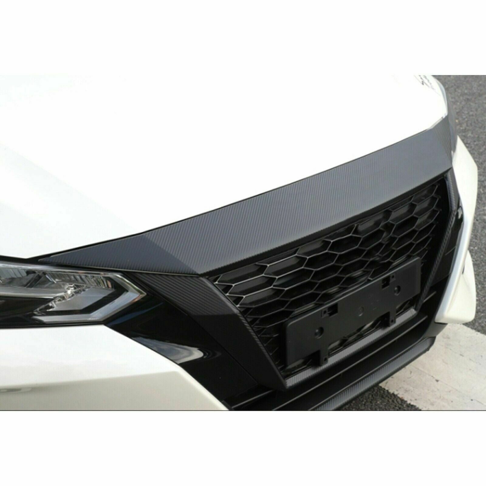 for Nissan Sentra 2020-2023 Carbon Color Front Hood Cover Molding Trim Sticker