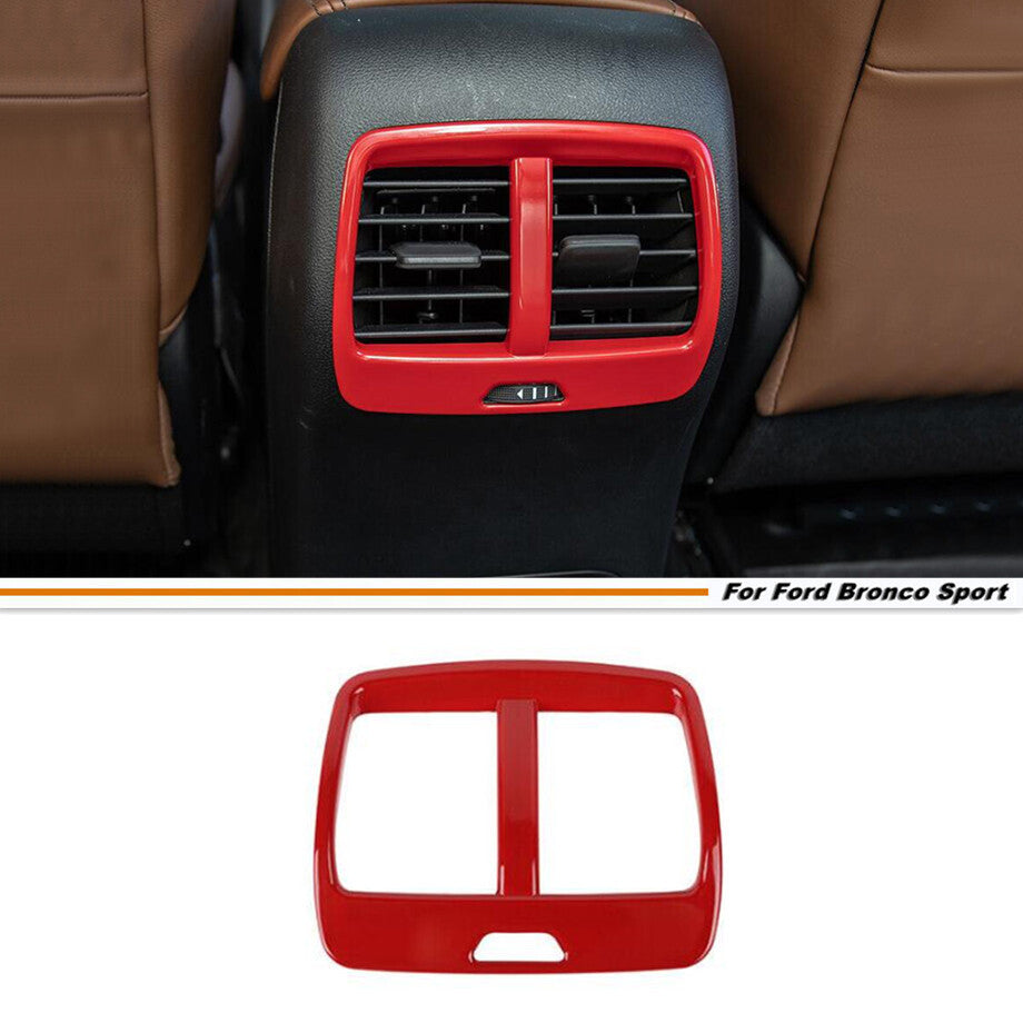 For 2021-2024 Bronco Sport ABS Red Interior Rear A/C Outlet Vent Cover Trim v