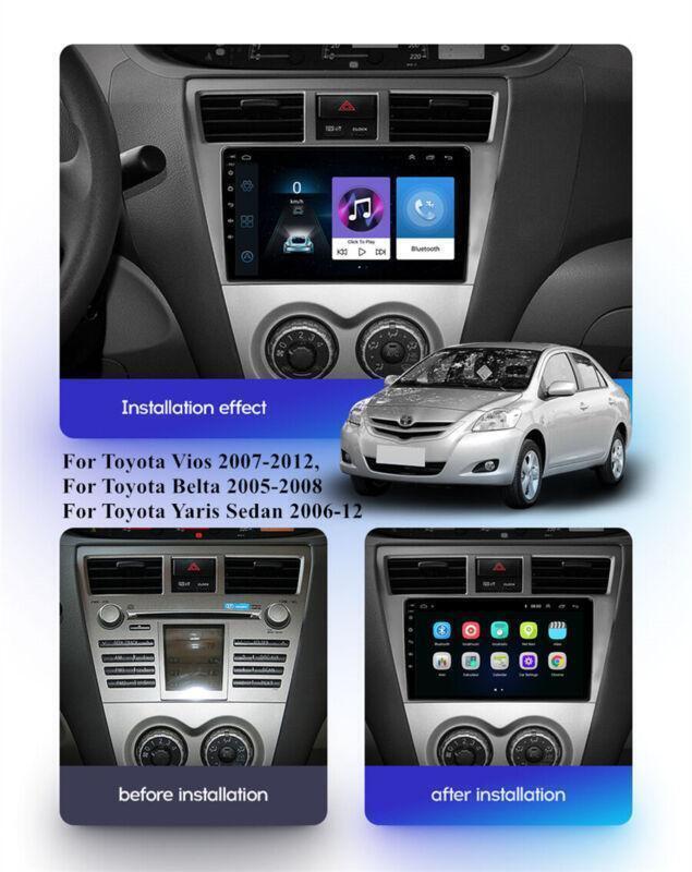 9 Radio Android 11 Stereo 16G Nav Head Unit for Toyota Yaris Sedan Vios 07-12
