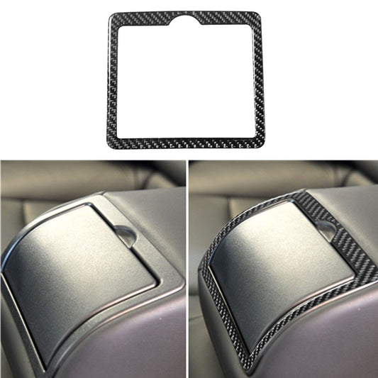 Carbon fiber interior rear cupholder cover trim for Infiniti G37 2010 - 2013