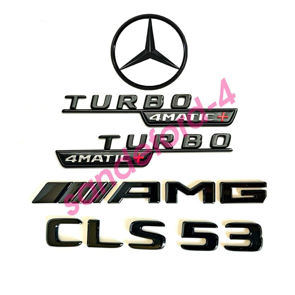 CLS53 AMG TURBO 4MATIC+ with rear star badge and black badge combination for Mercedes C257 COUPE
