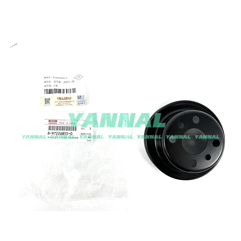 Fan pulley 8-97226855-0 is a part for Isuzu 4LE1 engine.