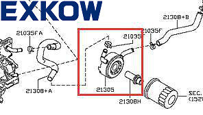 Oil Cooler fit for Nissan ROGUE T32HVU ROGUE SPORT J11 2017- 2.0 MR20DD