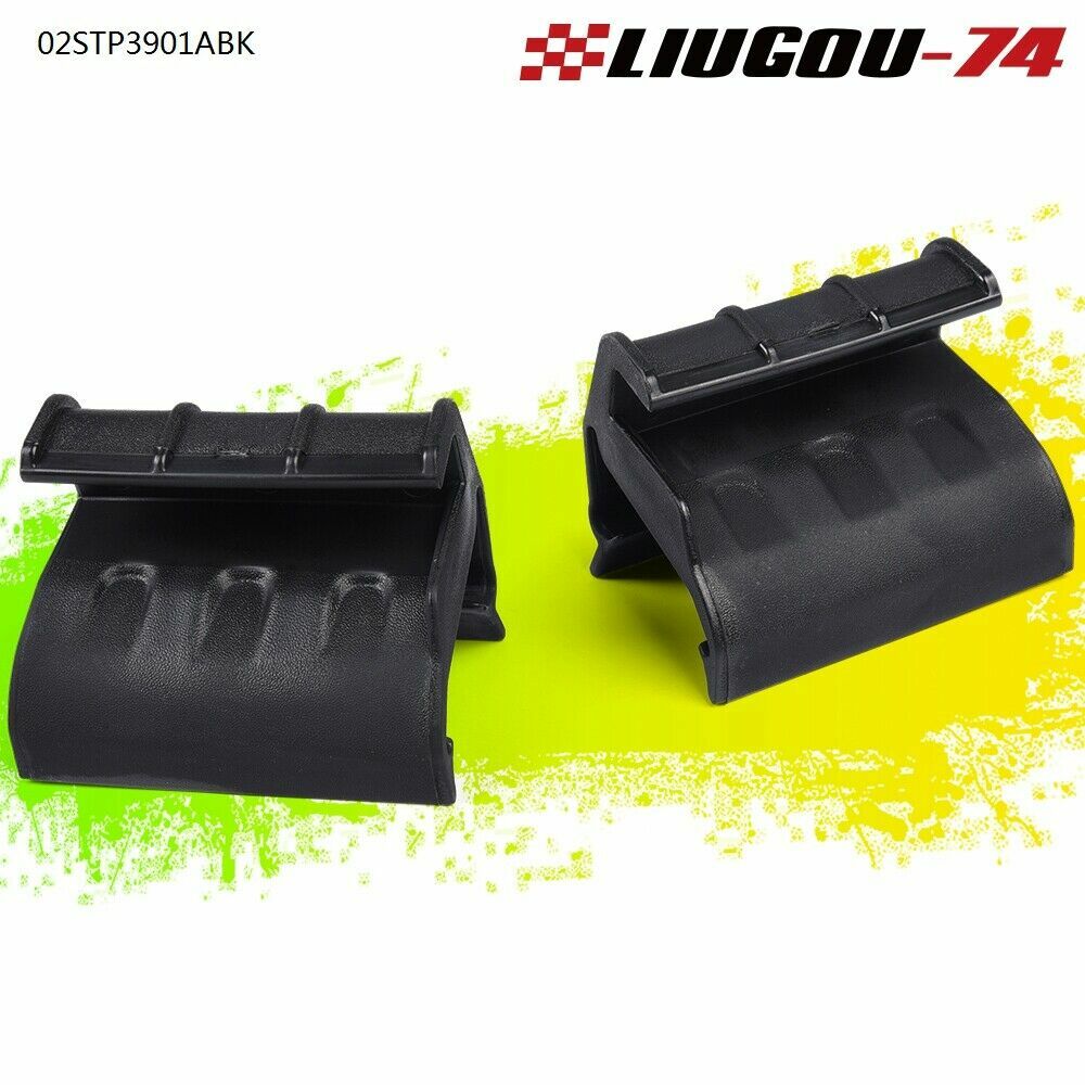 A pair of rear window soft top mounting clips fit 07-18 for Jeep for Wrangler JK Black