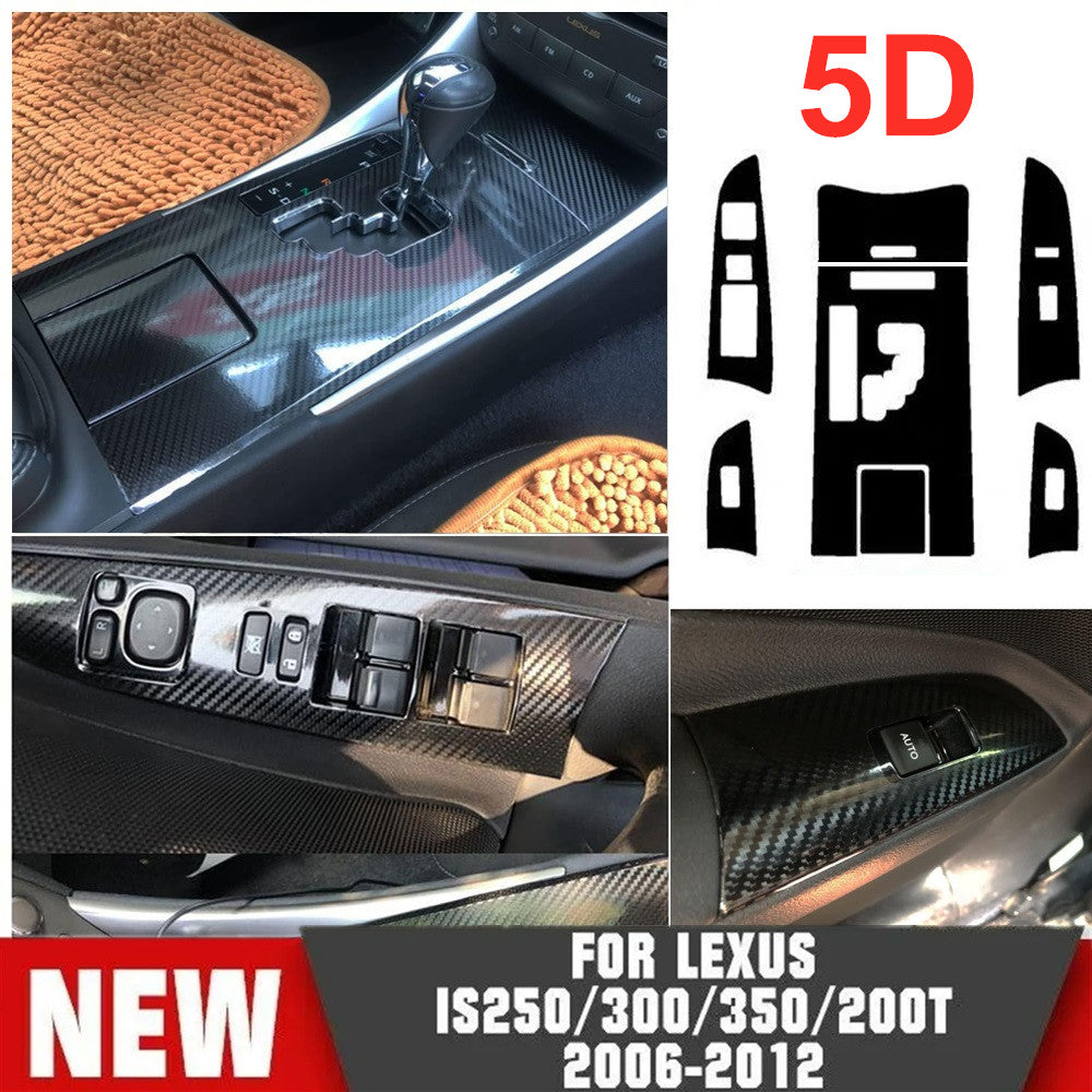 5D carbon fiber for 2006-2012 for LEXUS IS250 IS300 gear shift panel cover trim - n
