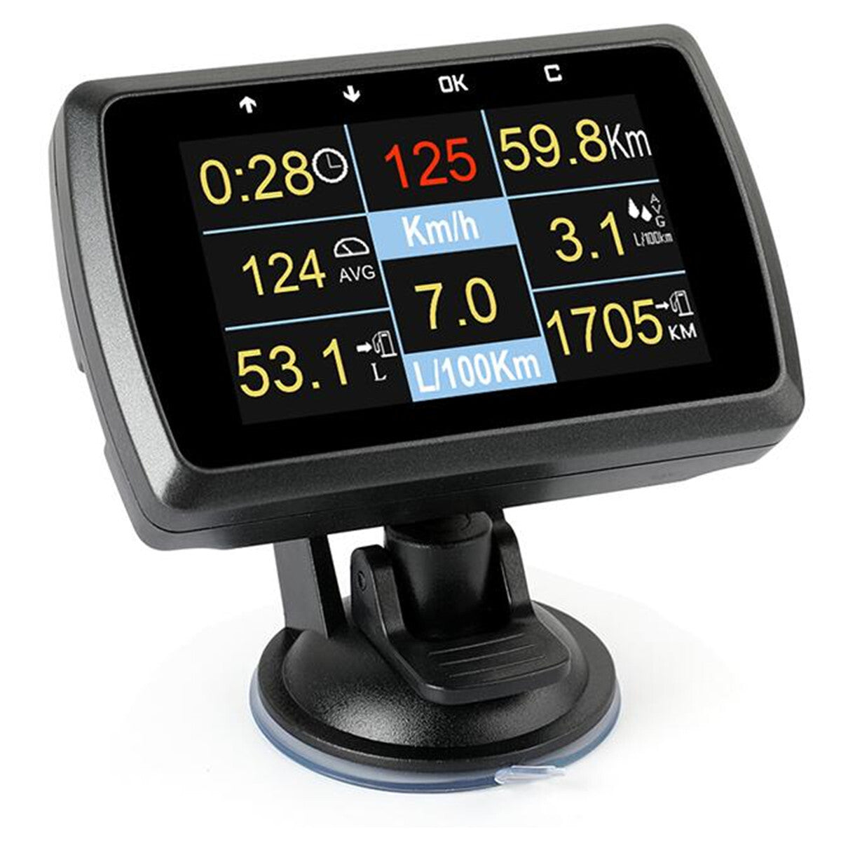 Car OBD HUD Digital Meter Fault Code Over-speed Alarm Display With Main Cable