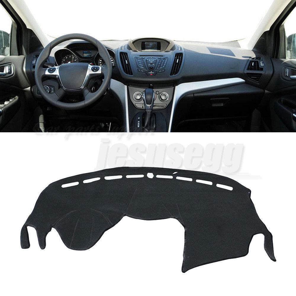 for Ford Escape Kuga 2013-2017 LHD Black Sun Shade Visor Pad Dashboard Cover Mat