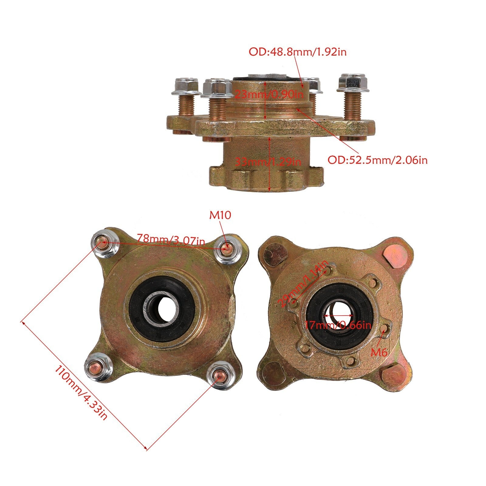 screws, front wheel hub, steering joint, brake rotor, tie rod, all-terrain vehicle, four-wheel go-kart, automobile
