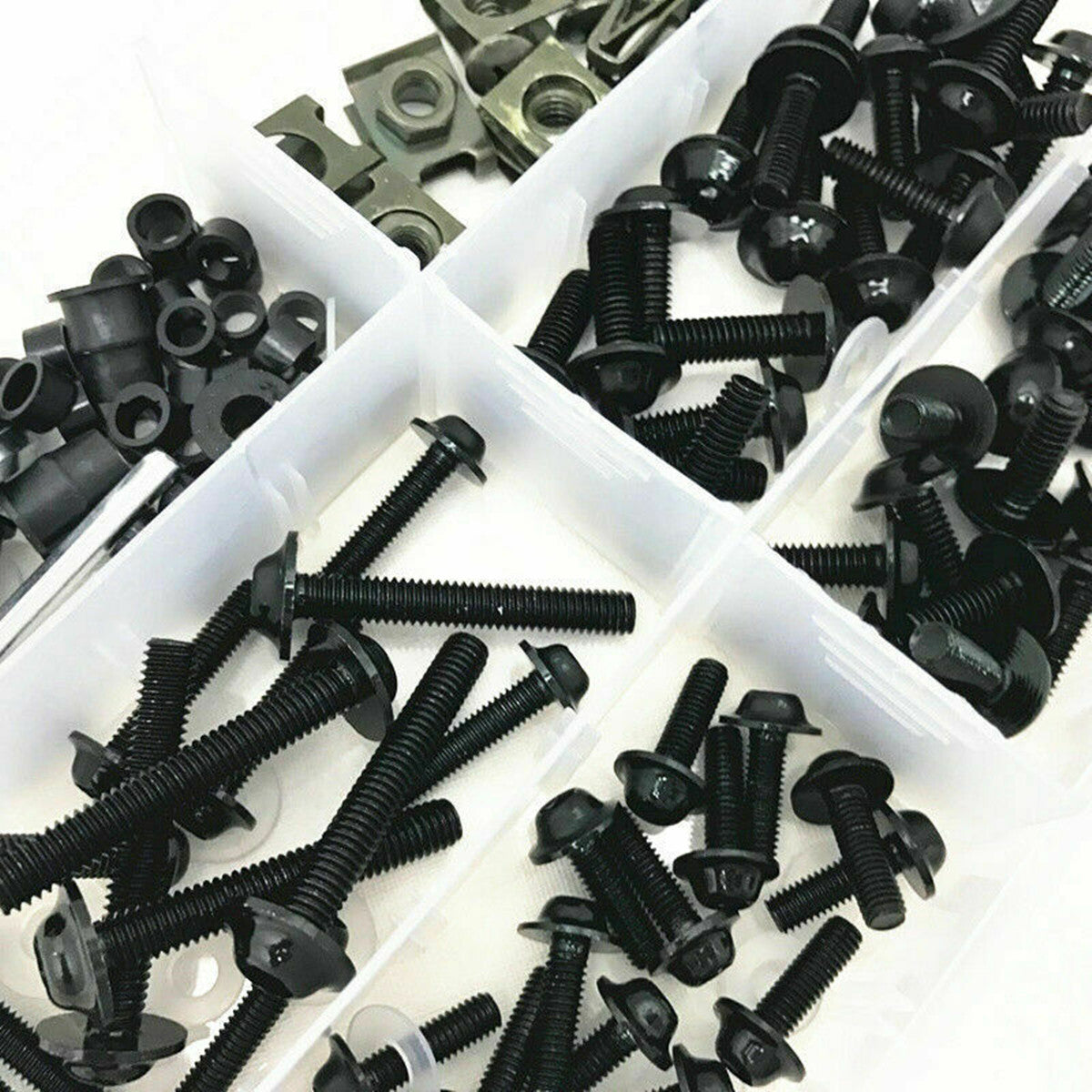 177Pcs Motorcycle Bumper Panel Fairing Bolts Kit Fastener Clips Screws Aluminum Q