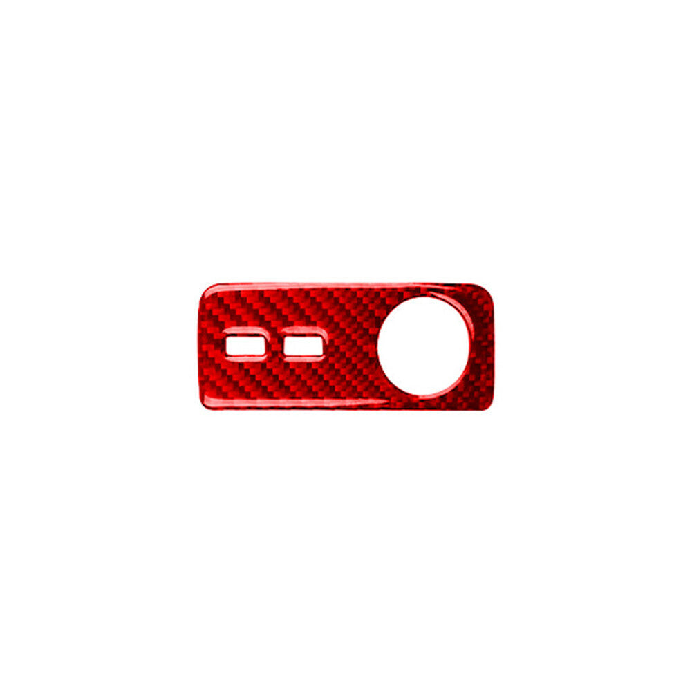 for Audi Q5 2018-21 Red Carbon Fiber Interior Rear Cigarette Lighter Cover Trim