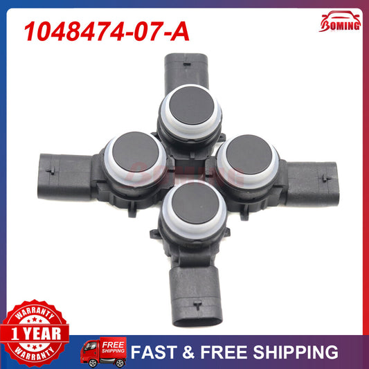 4-pack of brand new ultrasonic parking sensors 1048474-07-A, compatible with for Tesla for Model S , Model X, 14-16 Q