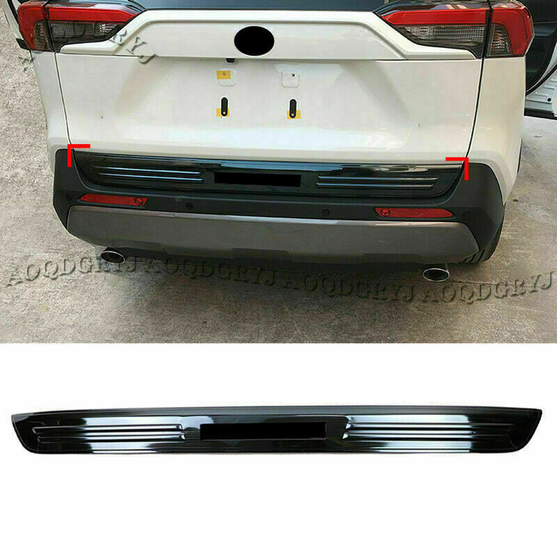 for TOYOTA RAV4 2019-2023 Black Rear Trunk Tailgate Lid Panel Cover Stainless