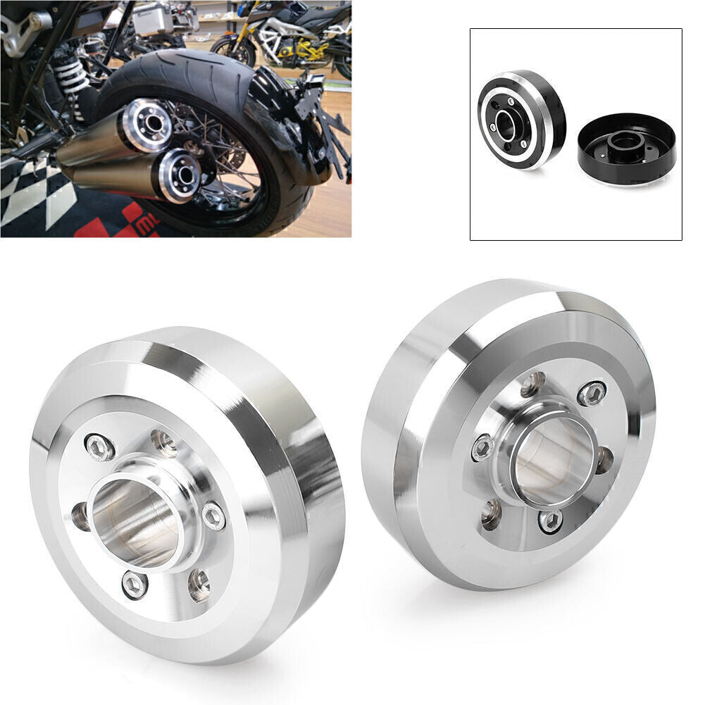 for BMW R NINE T 2014 2015 2016 Exhaust Tips Cover Frame Chrome motorcycle 2pcs