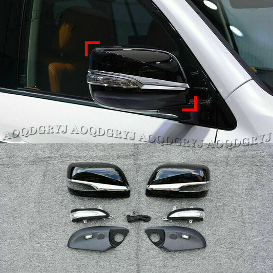 Glossy Black Rearview Mirror Cover Replace for LEXUS LX570 2016-2021 Upgrade kit