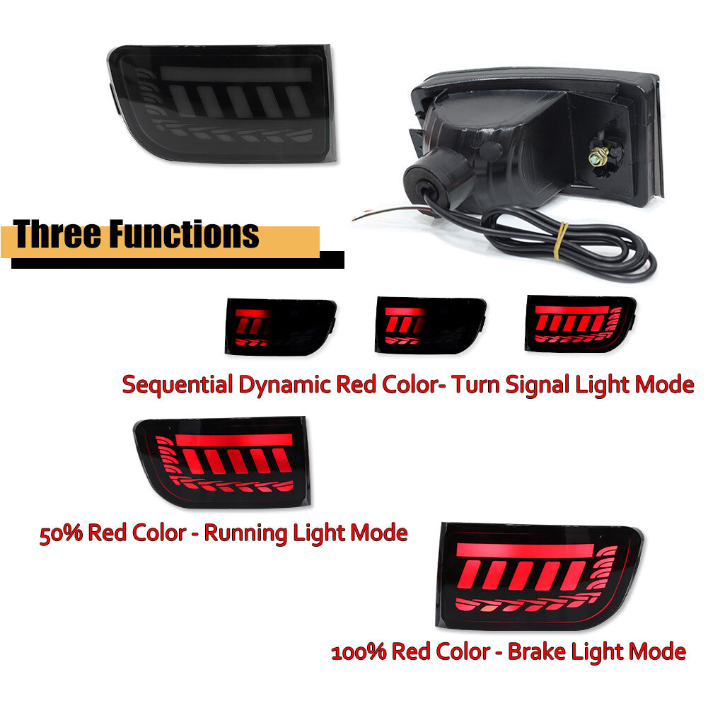 Smoke LED bumper brake light turn signal for 4Runner 03-05 Prado 02-09- v