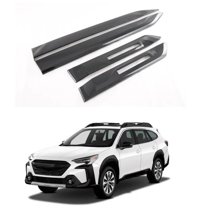 ABS Carbon Fiber Side Door Body Molding Trim 4PCS for Subaru Outback 2021-2023 B n