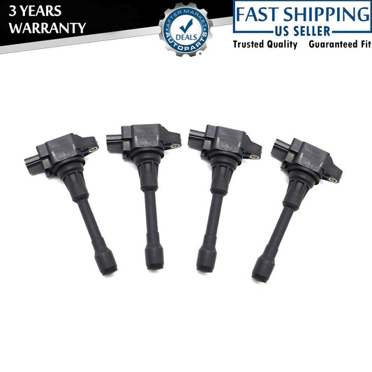 4PCS Ignition Coils Fit for 2008 2009 2010 2012 2013 2014 for Nissan Rogue 2.0L 2.5L