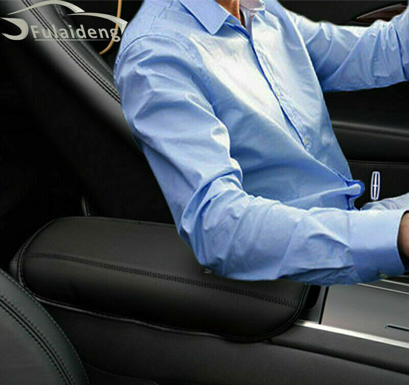 for Lincoln MKZ 2017-2019 Black Armrest Pad Cover Center Console Box Cushion Mat Q