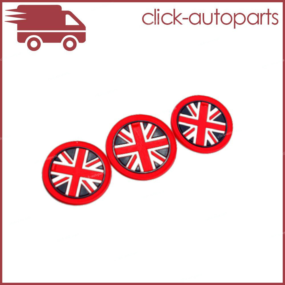 for Mini Cooper 3x Red Durable Rubber Union Jack Anti-Slip Cup Coaster Mat Pad Q