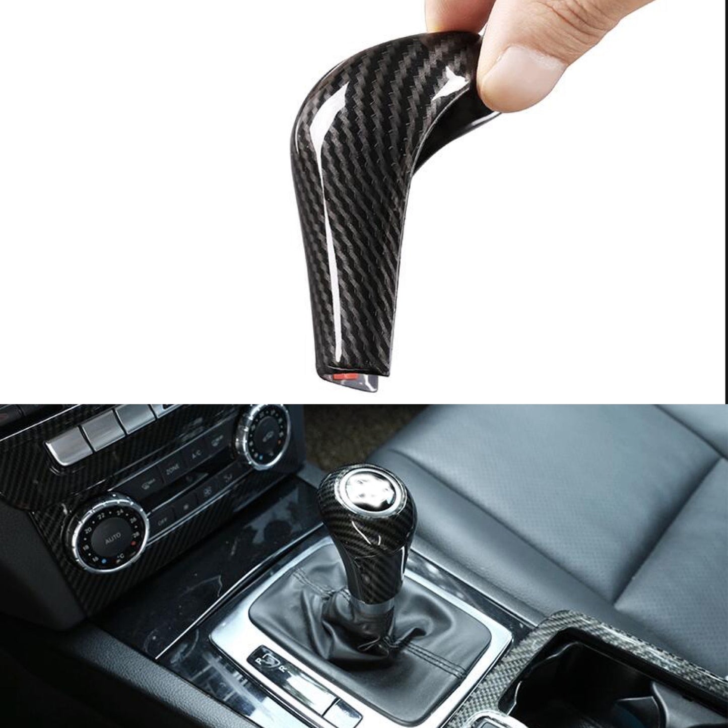 ABS carbon fiber gear shift cover suitable for Mercedes C-Class W204 GLK. Q