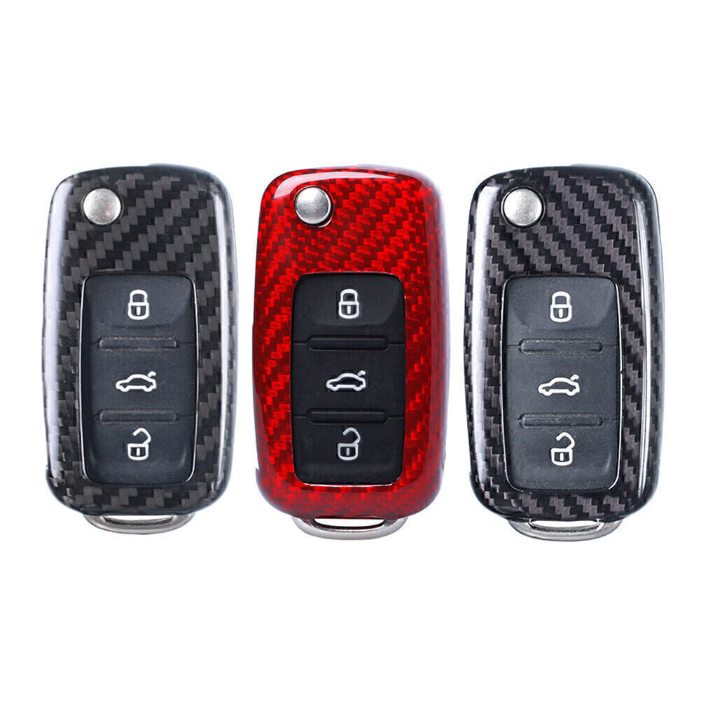 Carbon Fiber Remote for Smart Key Shell Cover Case for VW for Golf R32 for Jetta Rabbit Q