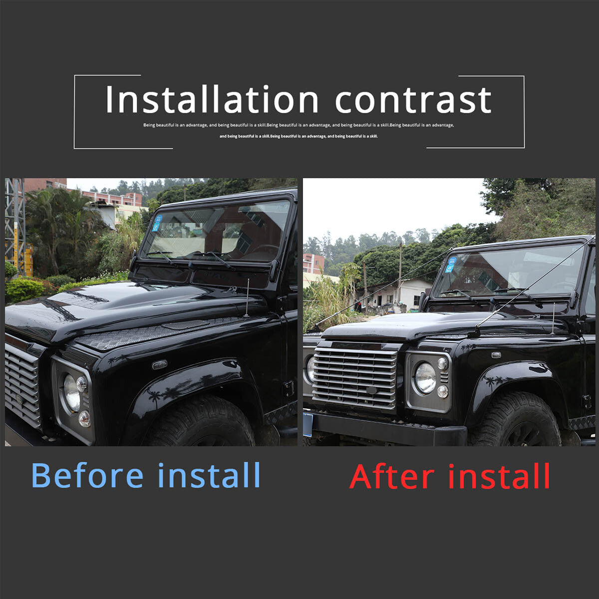 Adjustable branch line limb riser elimination rope for Land Rover for Defender 2004-09- n