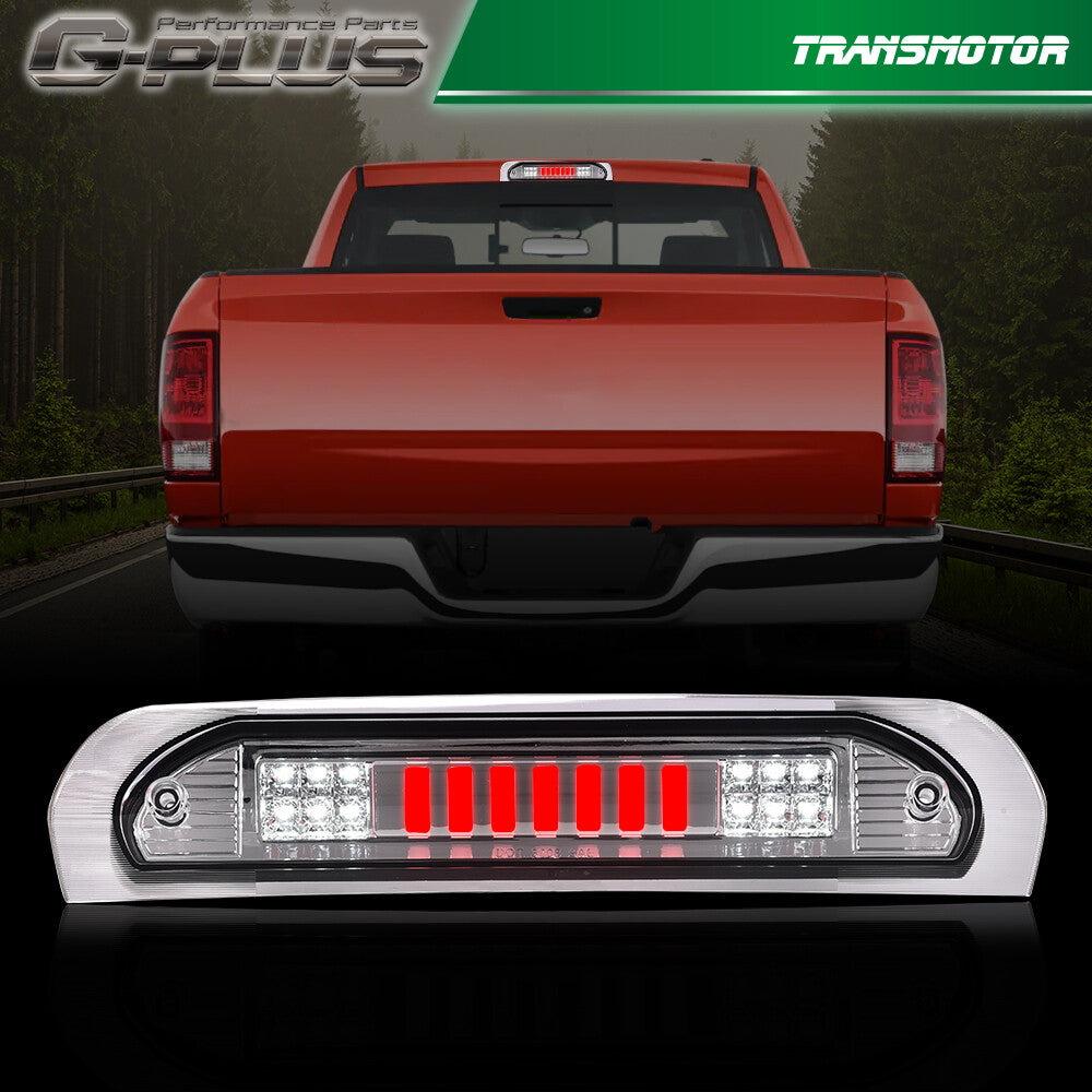 Fit For 02-09 for Dodge for Ram 1500 2500 Clear LED Third Tail Brake Light Cargo Light - v