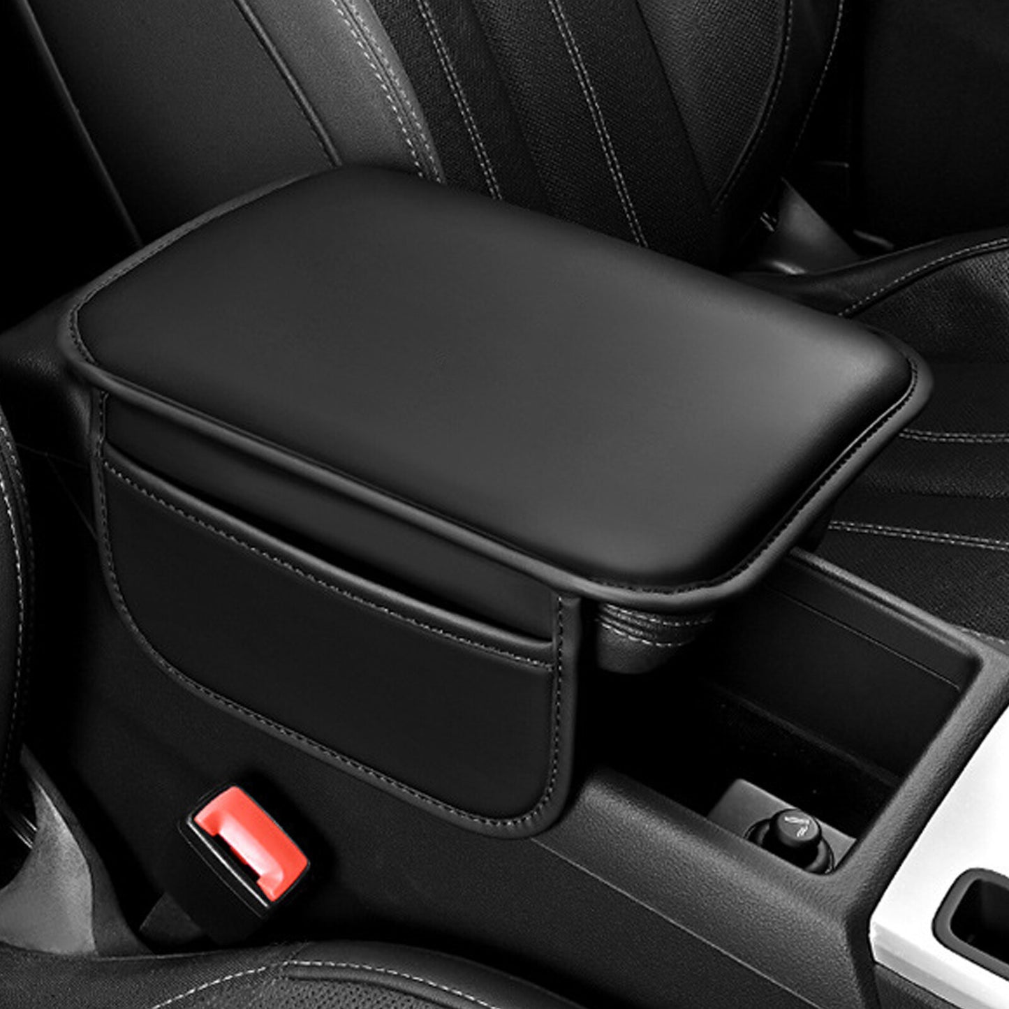Car leather accessories armrest cushion center console box pad protective cover