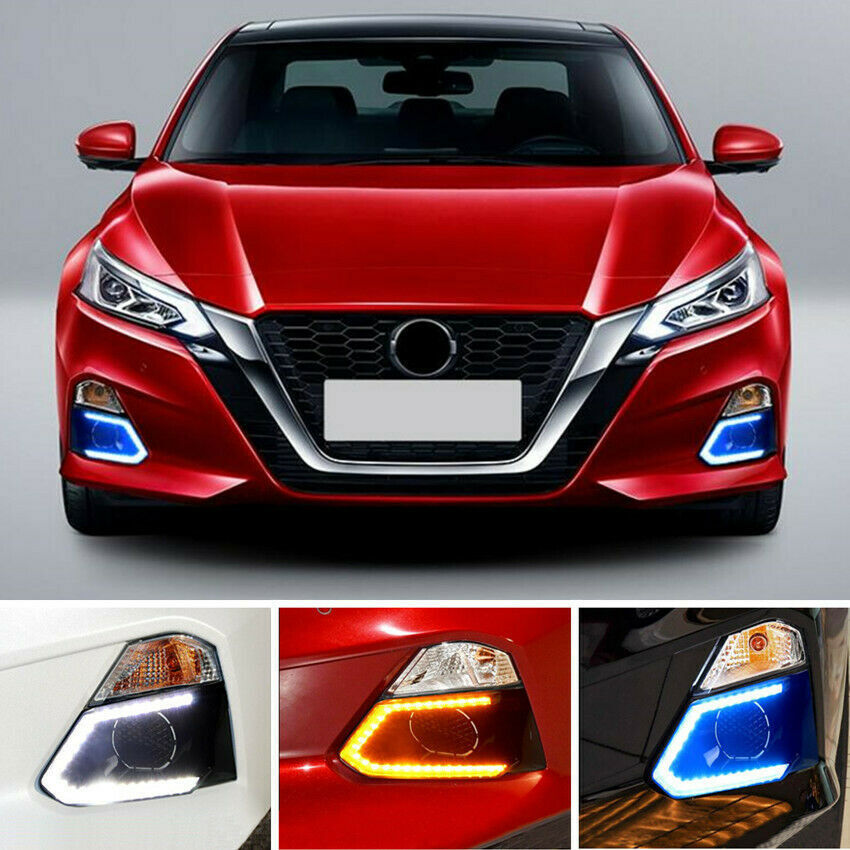 Fit for Nissan Altima 2019-2022 DRL LED Daytime Running Fog Light Lamp With Turn