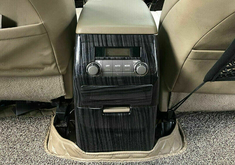 Black Wood Grain Rear Air Outlet Vent Panel Trim for Toyota Highlander 2008-2013