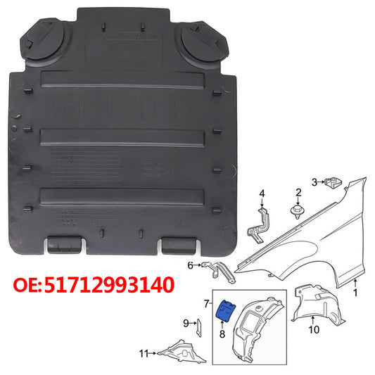 Lid cover wheelhouse for BMW X1 E84 wheelbox front access to fender DE Q